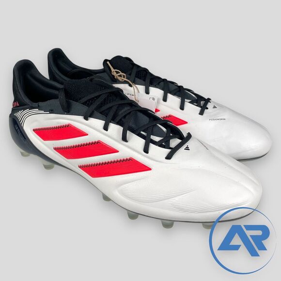 Adidas Copa Pure 3 Elite AG White Red Black Men's Size 8.5 Soccer Cleats ID9054 - Picture 1 of 7
